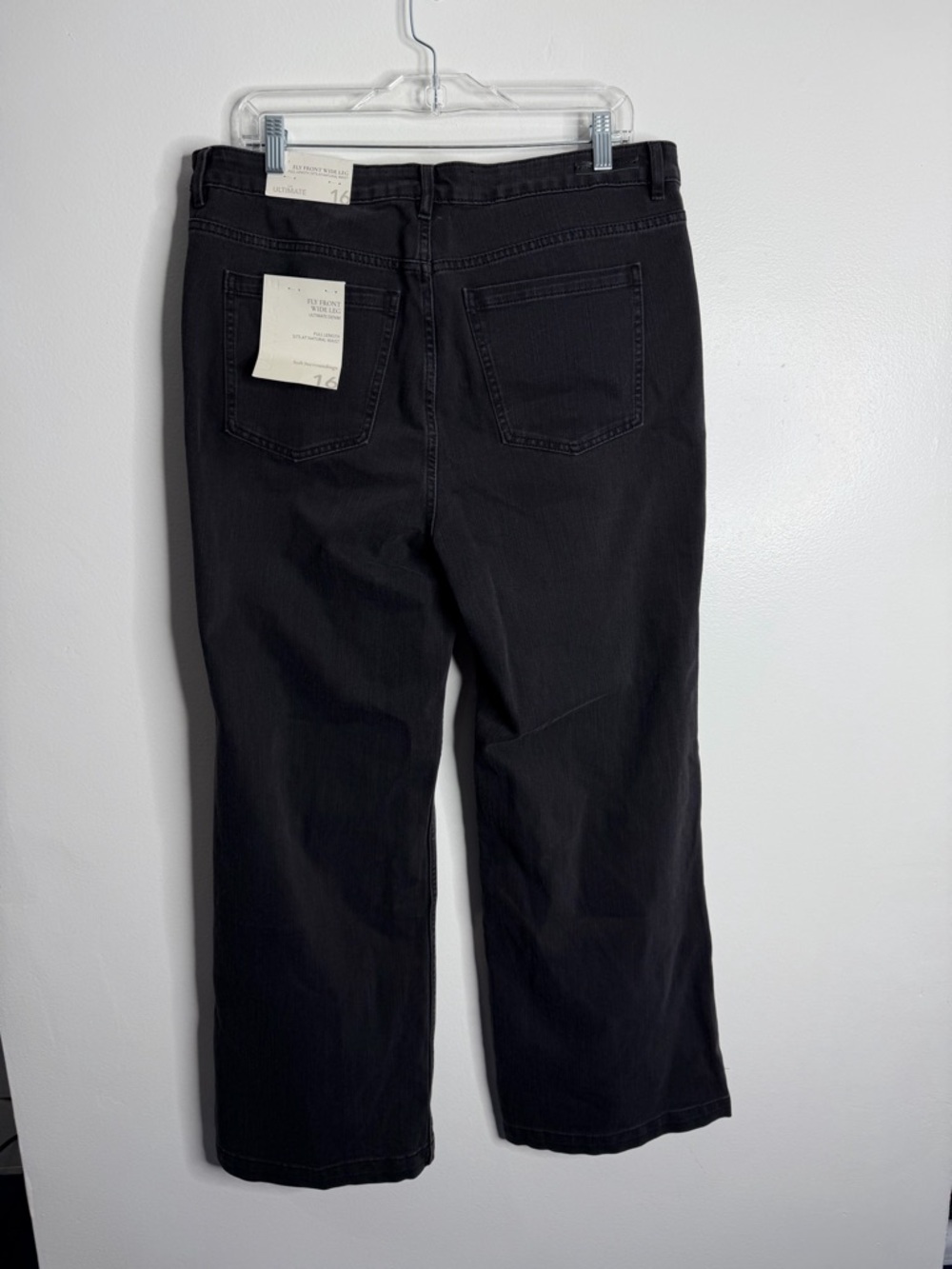 Soft Surroundings Ultimate Denim Wide Leg Jean Moonstone Wash Size 16 Minimalist - Picture 3 of 8